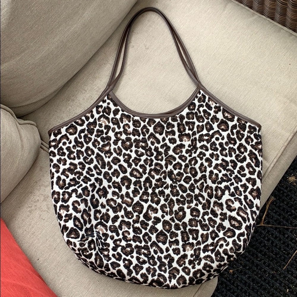Anthropologie Leopard Tote
